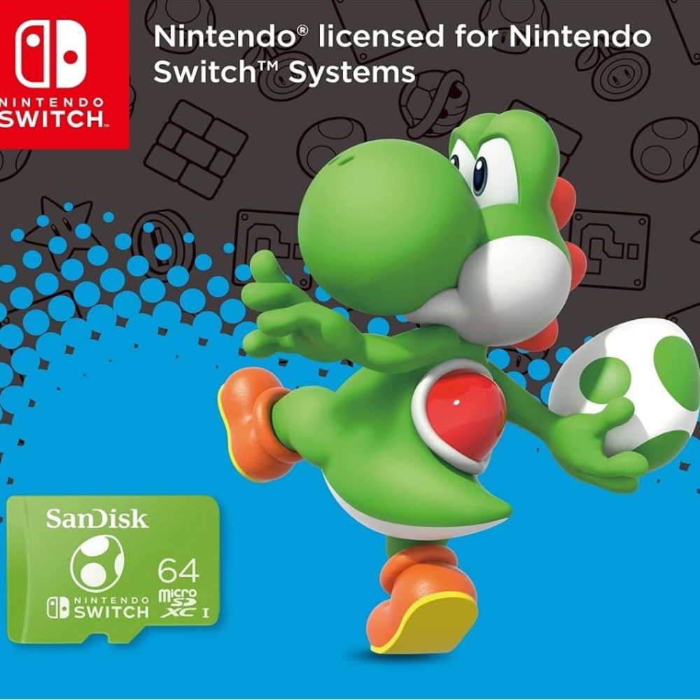 Nintendo Switch 64gb Sandisk Micro Card SD + Adapter Bundle - Picture 5 of 8